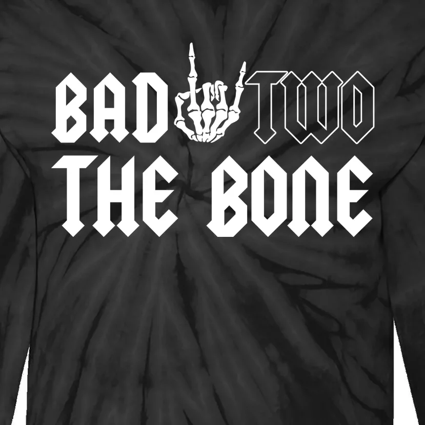 2nd Birthday Bad Two The Bone Party Tie-Dye Long Sleeve Shirt