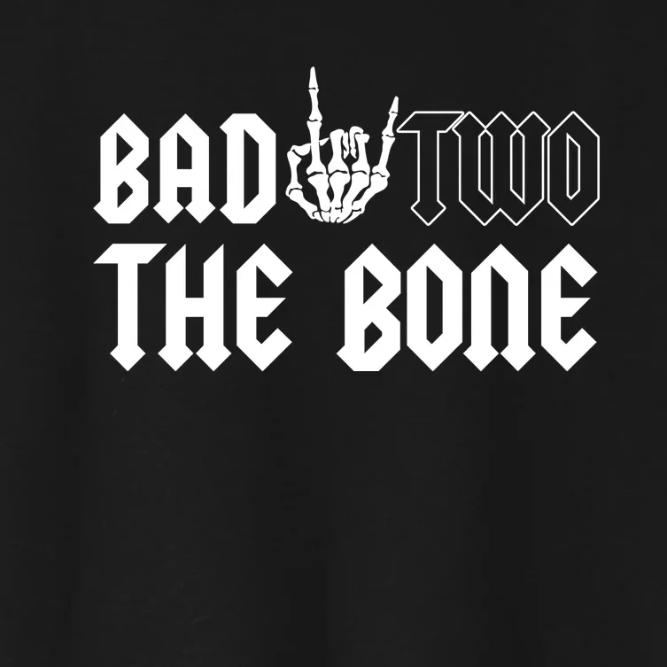 2nd Birthday Bad Two The Bone Party Women's Crop Top Tee