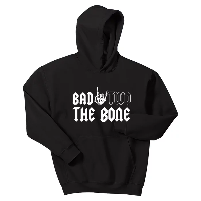 2nd Birthday Bad Two The Bone Party Kids Hoodie