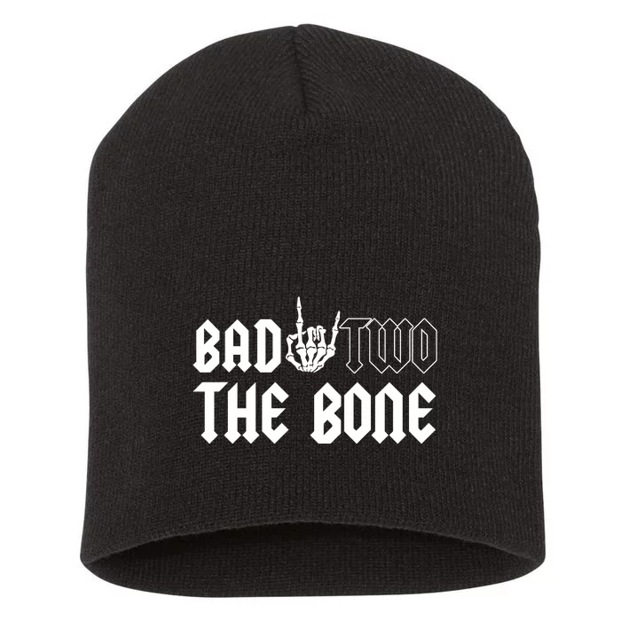 2nd Birthday Bad Two The Bone Party Short Acrylic Beanie