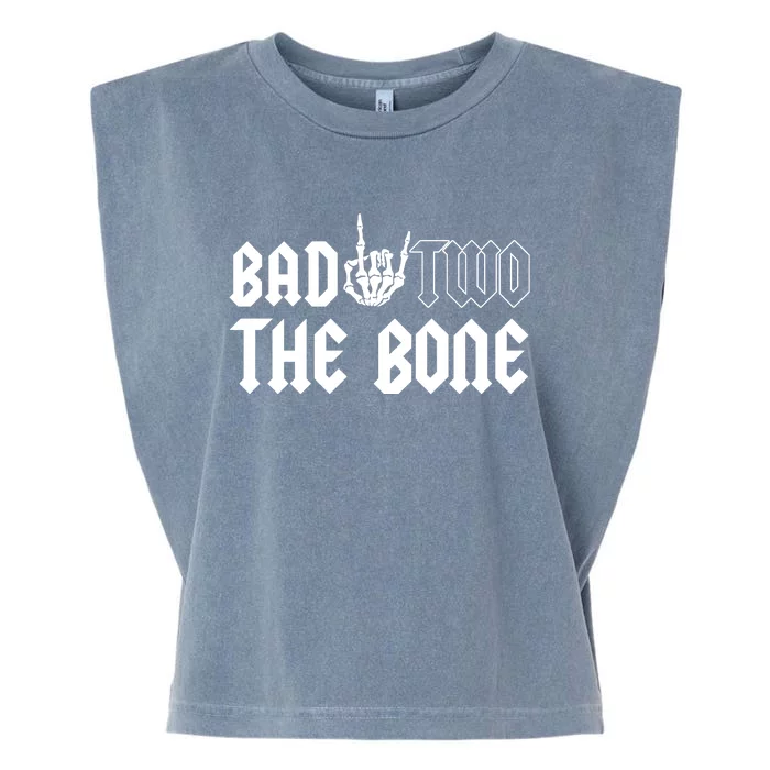 2nd Birthday Bad Two The Bone Party Garment-Dyed Women's Muscle Tee