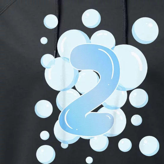 2nd Birthday Bubble Themed Birthday Party Performance Fleece Hoodie