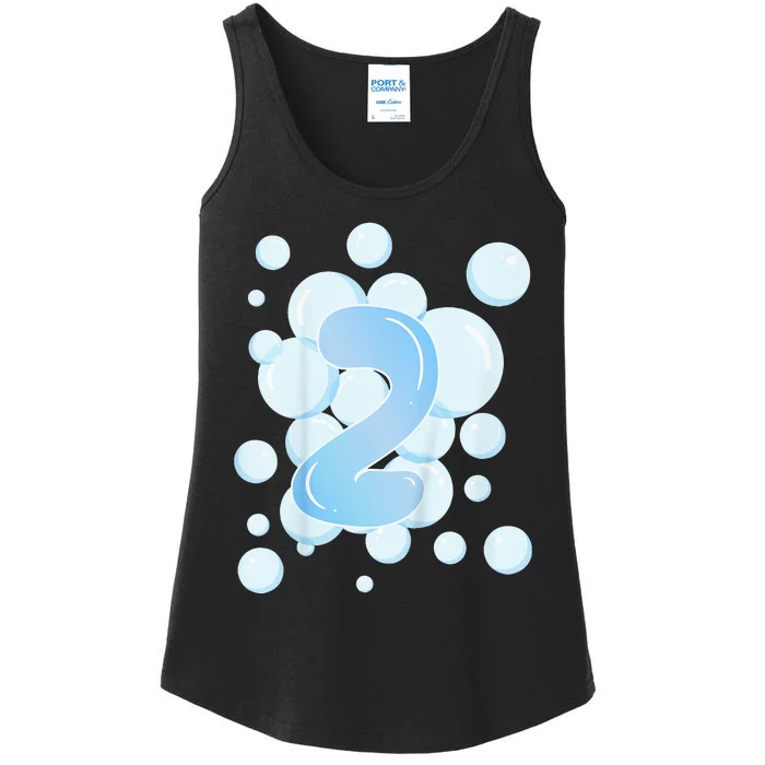 2nd Birthday Bubble Themed Birthday Party Ladies Essential Tank