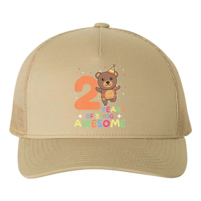 2nd Birthday Bear For Children Two Years Old Yupoong Adult 5-Panel Trucker Hat