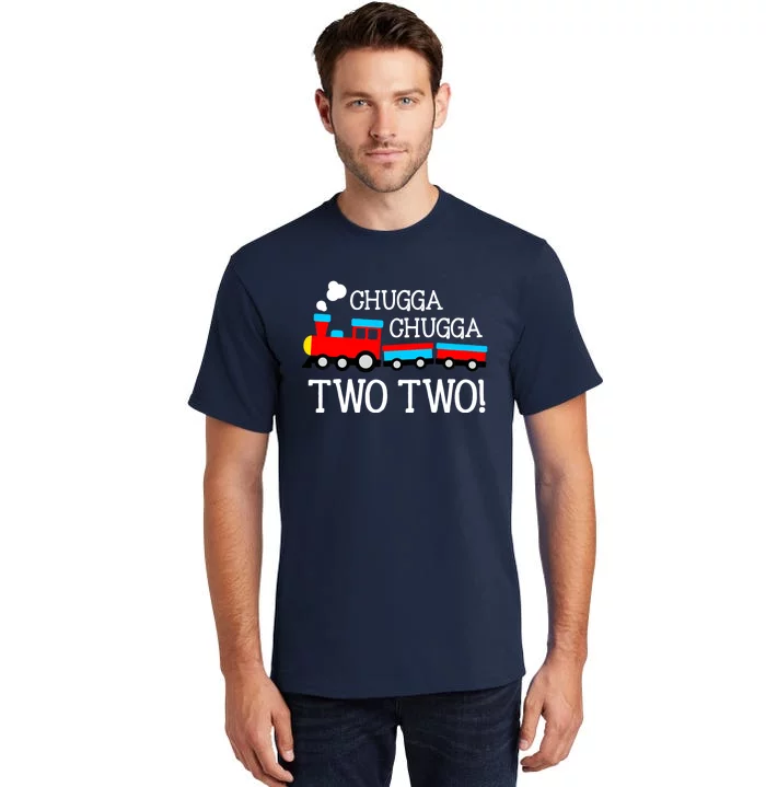 2nd Birthday Boy Train Chugga Chugga Two Two Tall T-Shirt