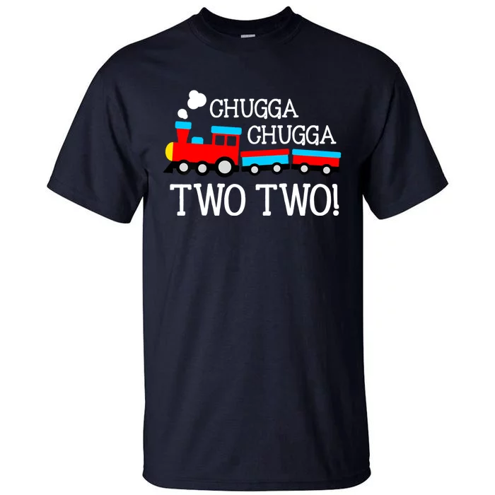 2nd Birthday Boy Train Chugga Chugga Two Two Tall T-Shirt