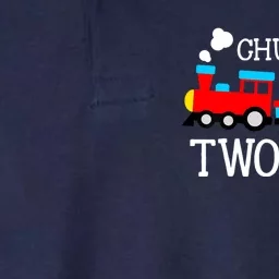 2nd Birthday Boy Train Chugga Chugga Two Two Softstyle Adult Sport Polo