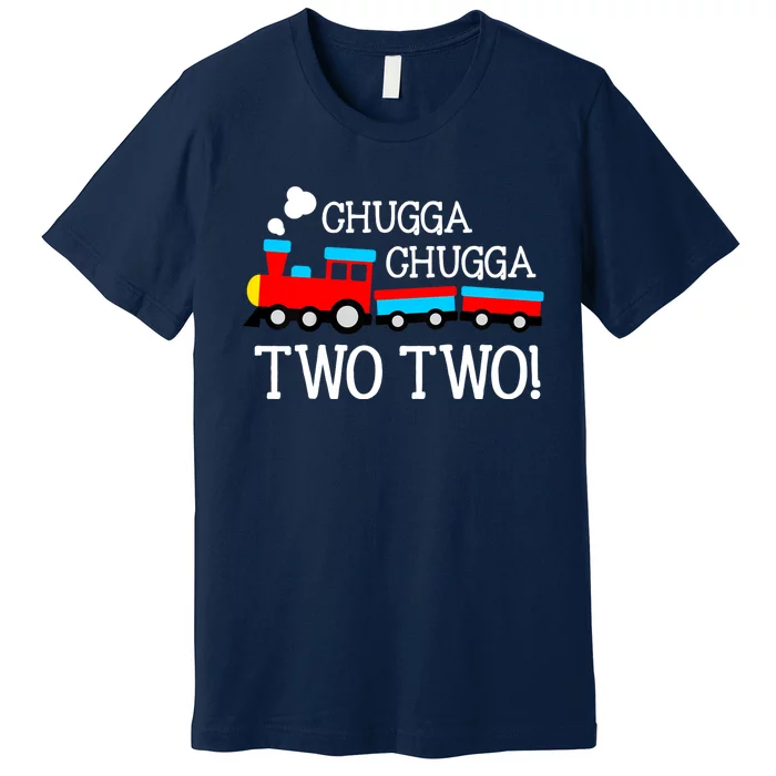 2nd Birthday Boy Train Chugga Chugga Two Two Premium T-Shirt