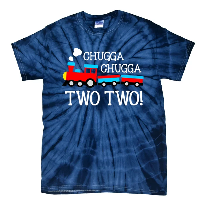 2nd Birthday Boy Train Chugga Chugga Two Two Tie-Dye T-Shirt