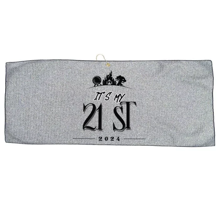 21st Birthday Celebration Large Microfiber Waffle Golf Towel