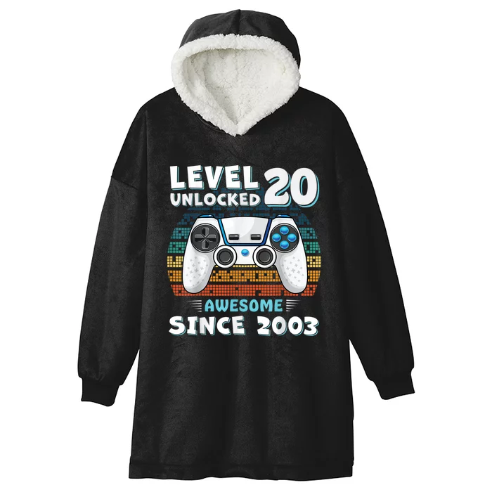 20 Birthday Decorations Gamer m.e.n Video 2003 20th Birthday Hooded Wearable Blanket