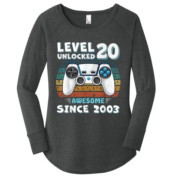 20 Birthday Decorations Gamer m.e.n Video 2003 20th Birthday Women's Perfect Tri Tunic Long Sleeve Shirt