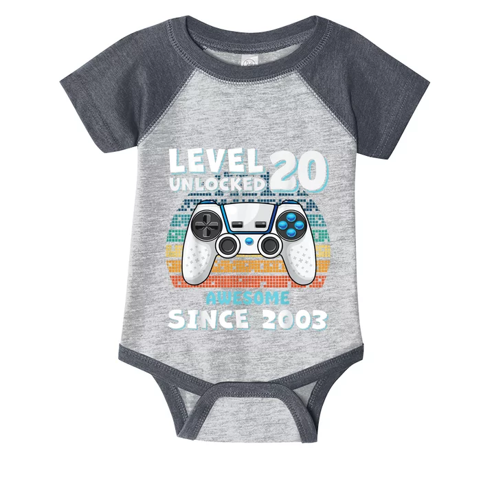 20 Birthday Decorations Gamer m.e.n Video 2003 20th Birthday Infant Baby Jersey Bodysuit