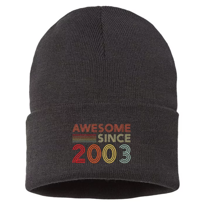 20 Birthday Decorations Wo 2003 BDay 20th Birthday Sustainable Knit Beanie