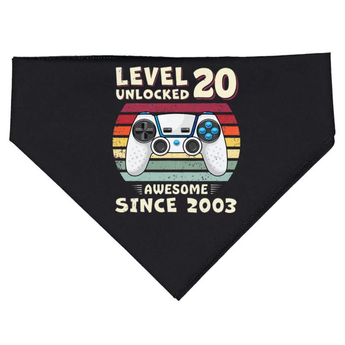 20 Birthday Decorations Gamer Men Video 2003 20th Birthday USA-Made Doggie Bandana