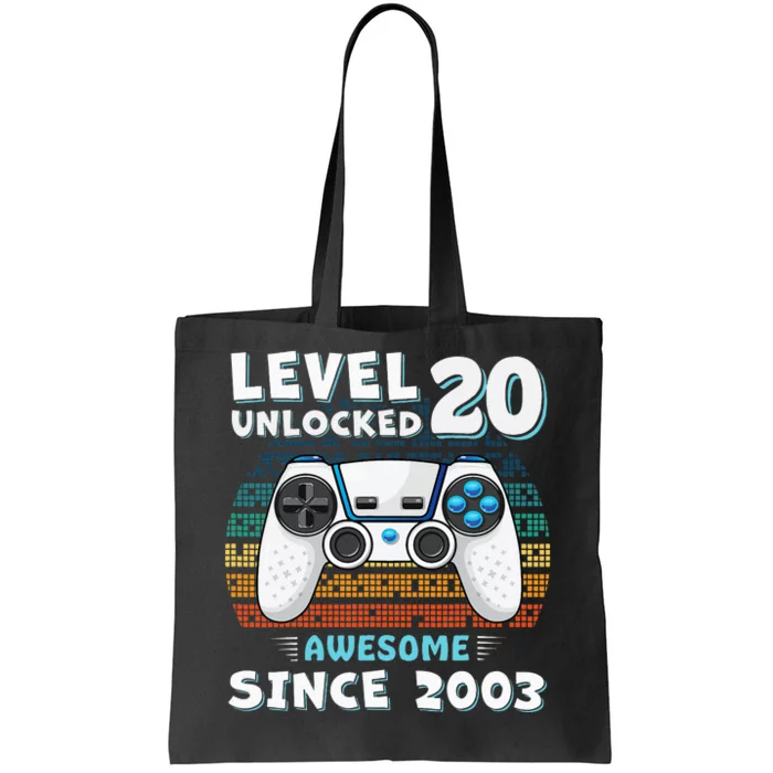 20 Birthday Decorations Gamer Men Video 2003 20th Birthday Tote Bag