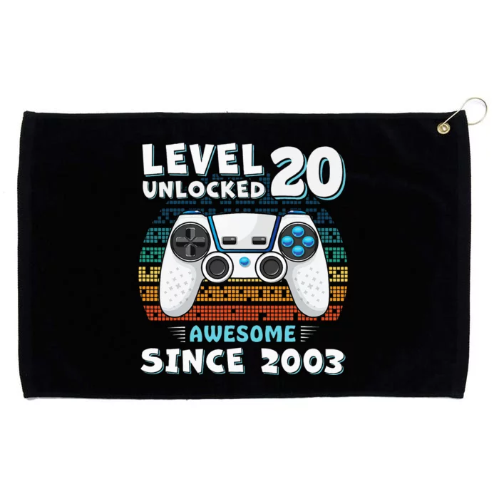 20 Birthday Decorations Gamer Men Video 2003 20th Birthday Grommeted Golf Towel