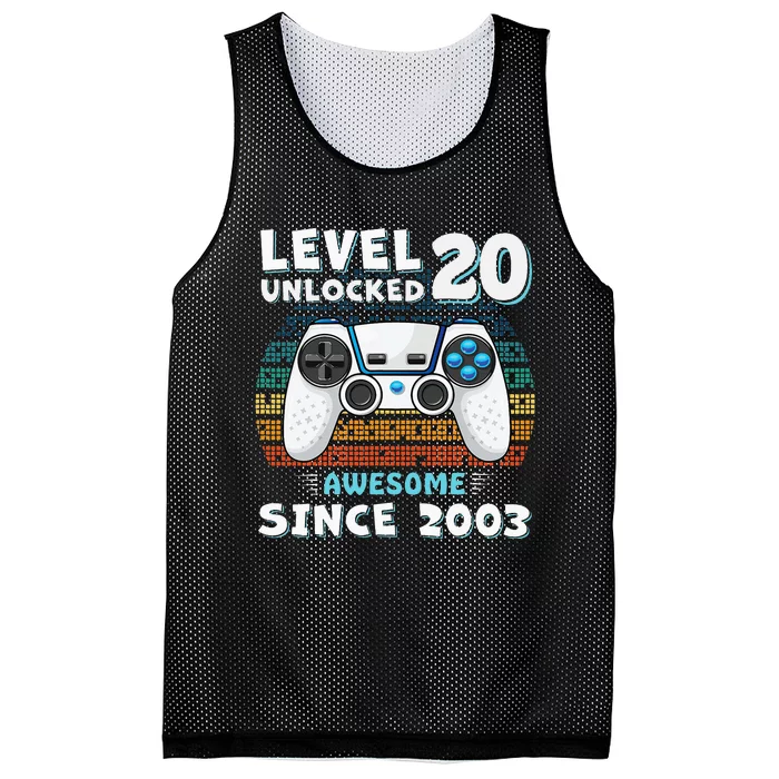 20 Birthday Decorations Gamer Men Video 2003 20th Birthday Mesh Reversible Basketball Jersey Tank