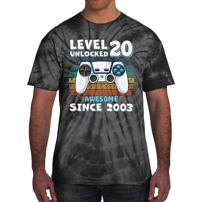 20 Birthday Decorations Gamer Men Video 2003 20th Birthday Tie-Dye T-Shirt