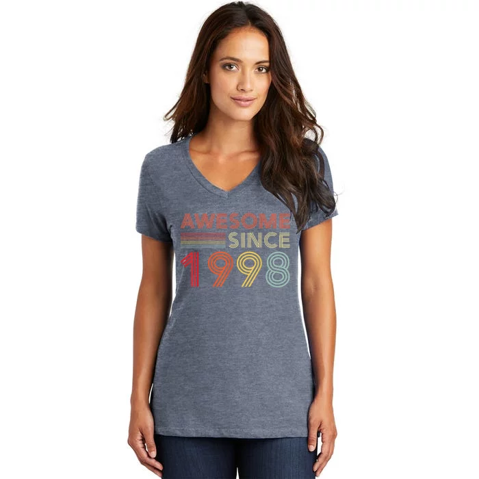 25 Birthday Decorations  Wo 1998 BDay 25th Birthday Women's V-Neck T-Shirt