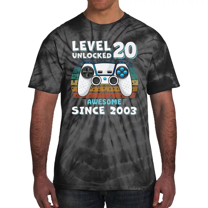 20 Birthday Decorations Gamer Video 2003 20th Birthday Cute Tie-Dye T-Shirt