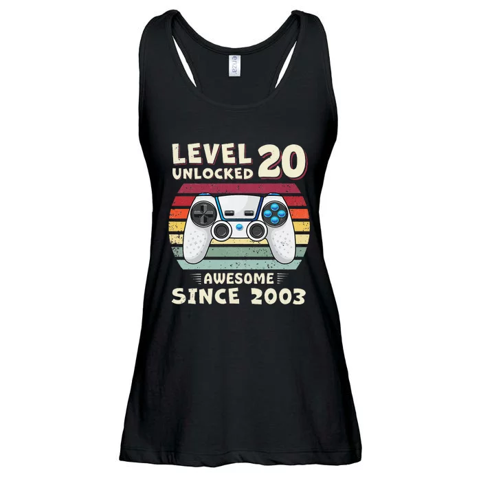 20 Birthday Decorations Gamer Video 2003 20th Birthday Ladies Essential Flowy Tank