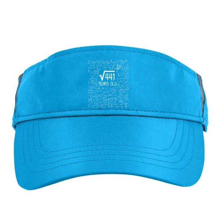 21st Birthday Design Square Root Of 441 21 Years Old Adult Drive Performance Visor