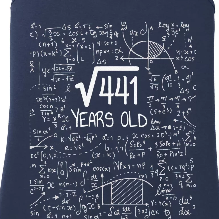 21st Birthday Design Square Root Of 441 21 Years Old Ladies Essential Tank