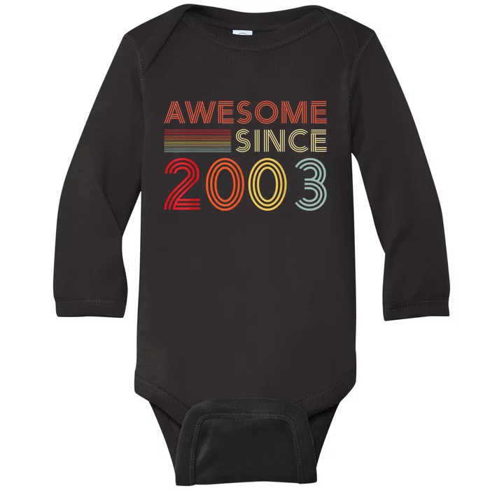 20 Birthday Decorations m.e.n Wo 2003 BDay 20th Birthday Baby Long Sleeve Bodysuit