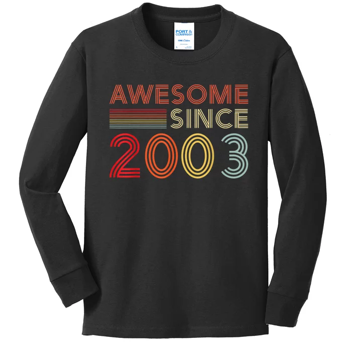 20 Birthday Decorations m.e.n Wo 2003 BDay 20th Birthday Kids Long Sleeve Shirt