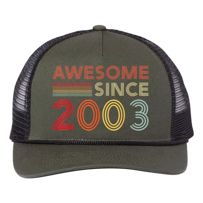 20 Birthday Decorations m.e.n Wo 2003 BDay 20th Birthday Retro Rope Trucker Hat Cap