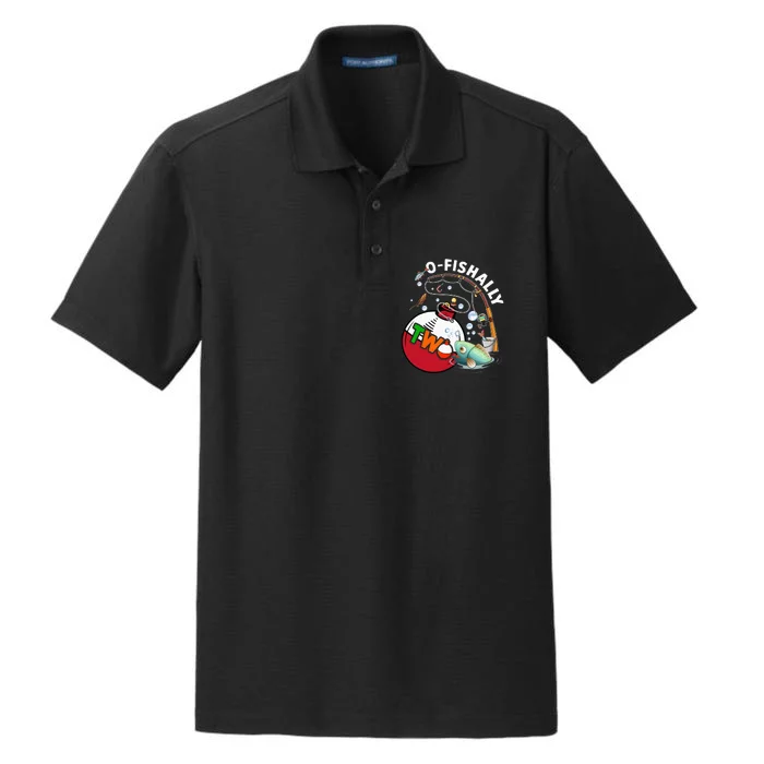 2nd Bday Fishing Theme For And O-Fishally 2 Dry Zone Grid Performance Polo