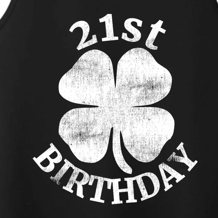 21st Birthday Funny St. Patricks Day Party Beer Gift Performance Tank