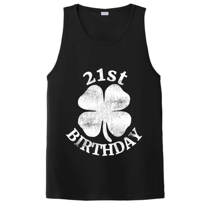 21st Birthday Funny St. Patricks Day Party Beer Gift Performance Tank