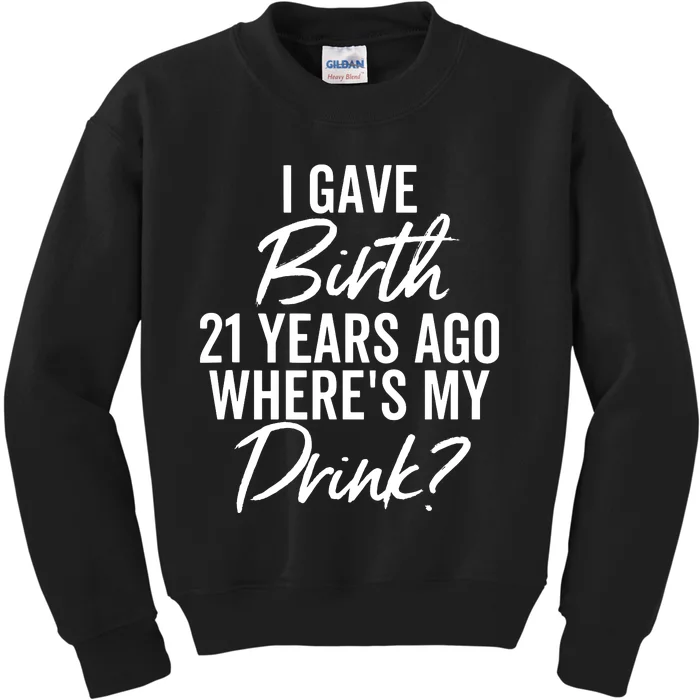 21st Birthday For Mom 21 Year Old Child Son Daughter Kids Sweatshirt