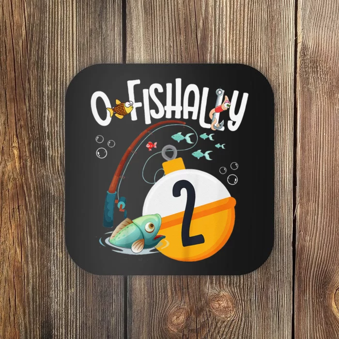 2nd Birthday Fishing Theme For And OFishally 2 Coaster