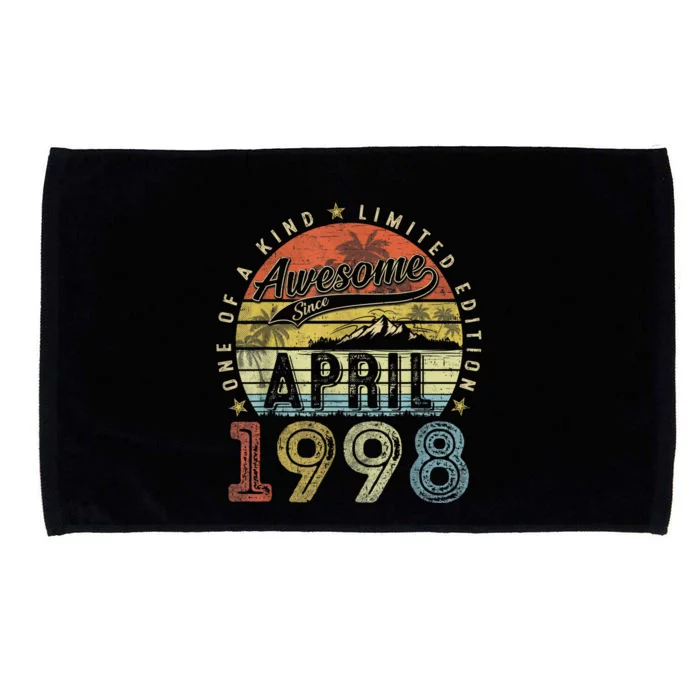 25th Birthday Gift Awesome Since April 1998 25 Year Old Microfiber Hand Towel