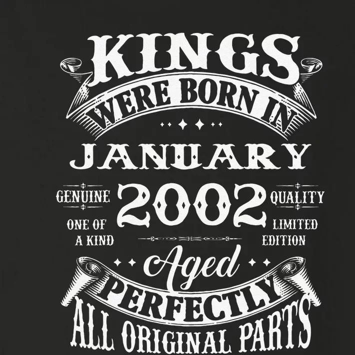 21st Birthday Gift Kings Born In January 2002 21 Years Old Toddler Long Sleeve Shirt