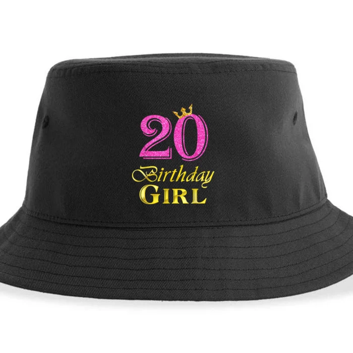 20th Birthday Girl Princess Shirt 20 Years Old 20th Birthday Sustainable Bucket Hat