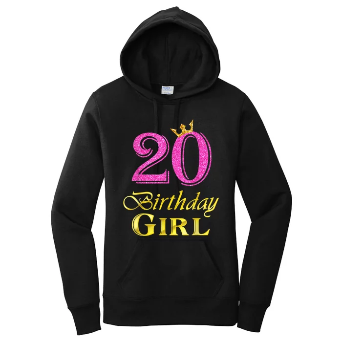 20th Birthday Girl Princess Shirt 20 Years Old 20th Birthday Women's Pullover Hoodie