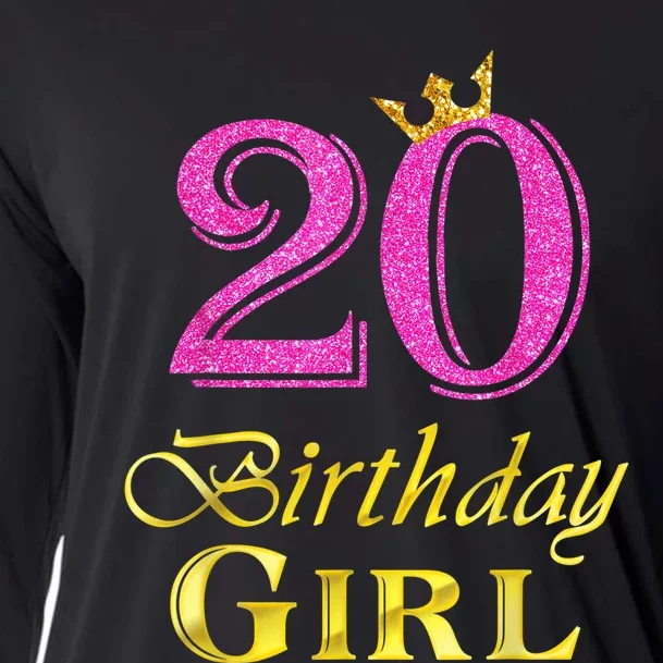 20th Birthday Girl Princess Shirt 20 Years Old 20th Birthday Cooling Performance Long Sleeve Crew