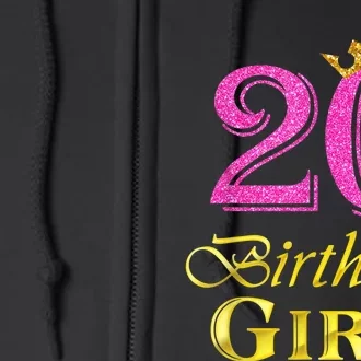 20th Birthday Girl Princess Shirt 20 Years Old 20th Birthday Full Zip Hoodie