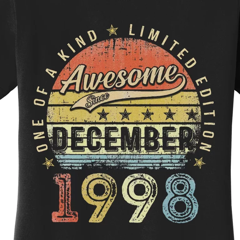 24th Birthday Gift Awesome Since December 1998 24 Year Old Women's T-Shirt