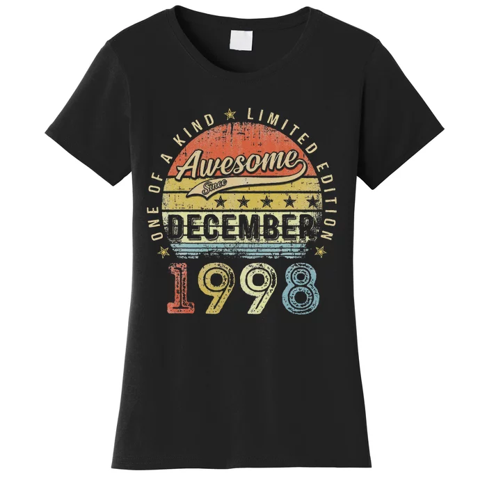 24th Birthday Gift Awesome Since December 1998 24 Year Old Women's T-Shirt