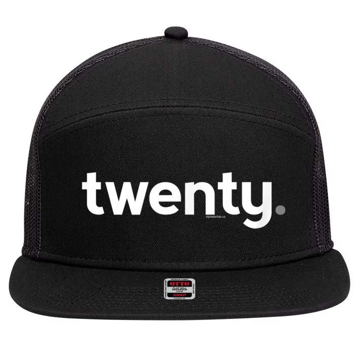 20th Birthday Gift Ideas for Him m.e.n | Design Twenty 7 Panel Mesh Trucker Snapback Hat