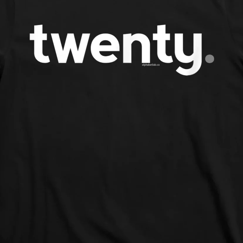 20th Birthday Gift Ideas for Him m.e.n | Design Twenty T-Shirt