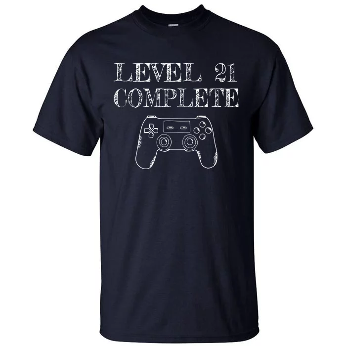 21st Birthday Gaming Level 21 Complete Tall T-Shirt