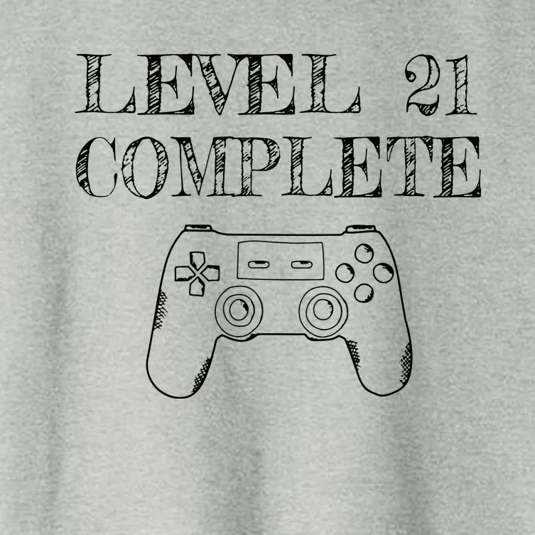 21st Birthday Gaming Level 21 Complete Women's Crop Top Tee