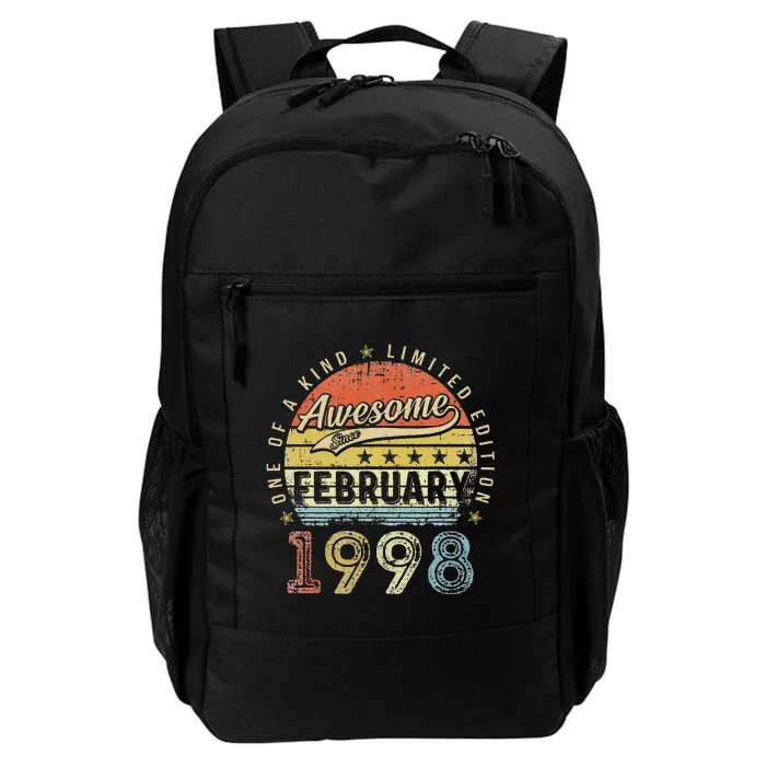 25th Birthday Gift Awesome Since February 1998 25 Year Old Cute Daily Commute Backpack