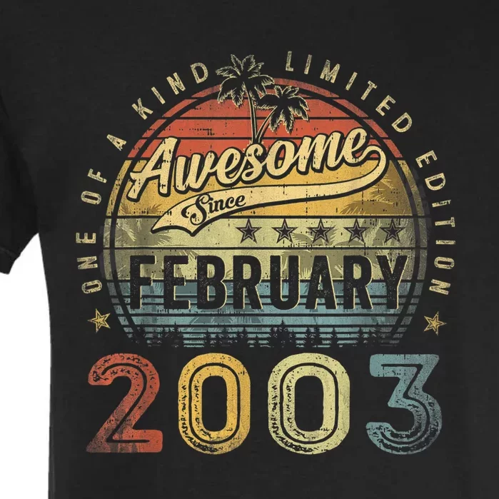 20th Birthday Gift Awesome Since February 2003 20 Year Old Garment-Dyed Heavyweight T-Shirt